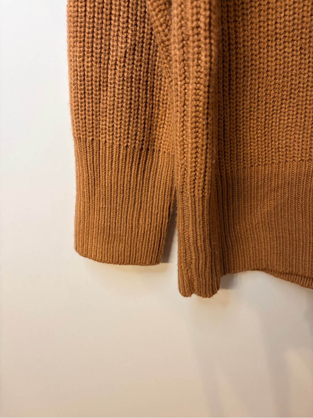 Simlakey Women’s Caramel Brown 1/4 Zip Sweater, Size Medium - Picture 4 of 7